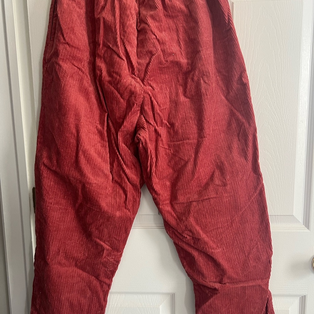 Lucy & Yak Pink/Red Corduroy Women's Pants - Picture 2 of 5